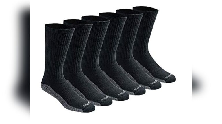 Dickies Men's Dri-Tech Crew Socks Review: 6 Pairs Black X-Large