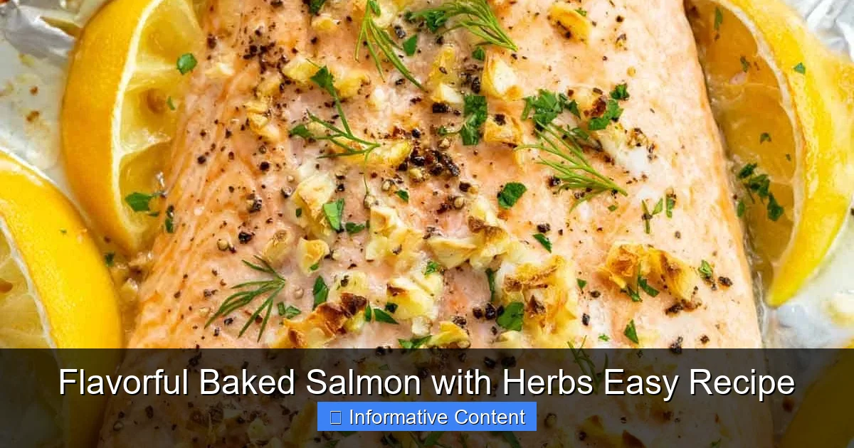Flavorful Baked Salmon with Herbs Easy Recipe
