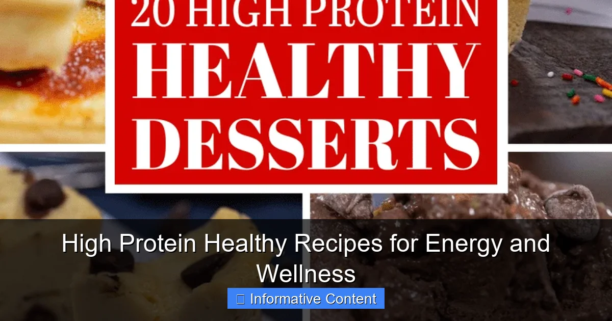 High Protein Healthy Recipes for Energy and Wellness